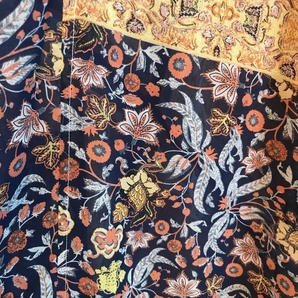 Umgee Duster Kimono Cardigan Floral Gold Boho S/M
